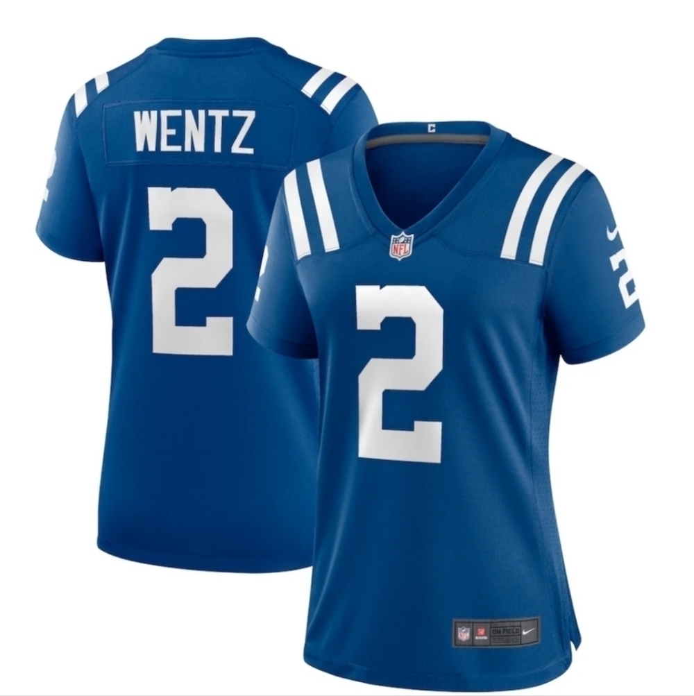 Nike Women's Carson Wentz Indianapolis Colts NFL Jersey Royal Blue Extra Large
